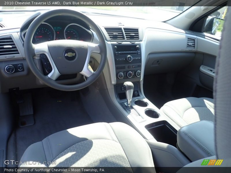Dark Blue Metallic / Dark Gray/Light Gray 2010 Chevrolet Traverse LS AWD