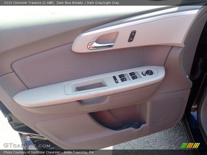 Dark Blue Metallic / Dark Gray/Light Gray 2010 Chevrolet Traverse LS AWD