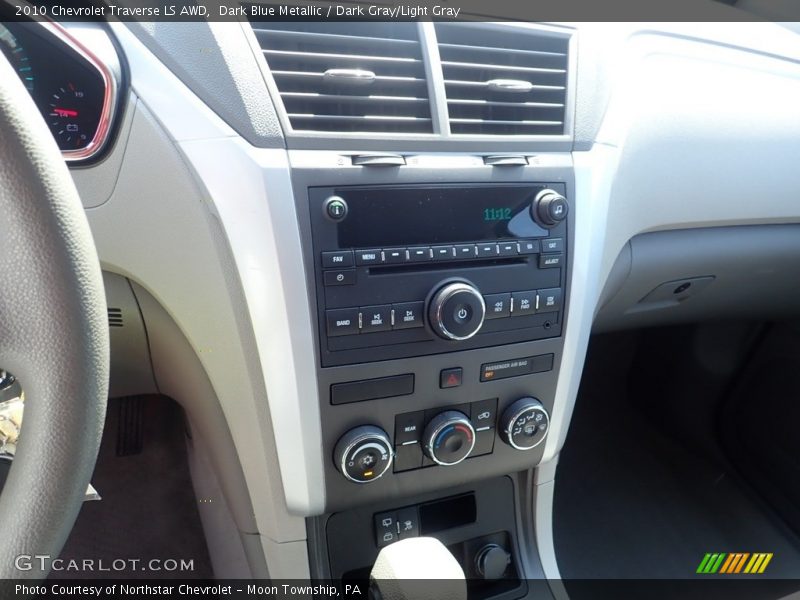 Dark Blue Metallic / Dark Gray/Light Gray 2010 Chevrolet Traverse LS AWD