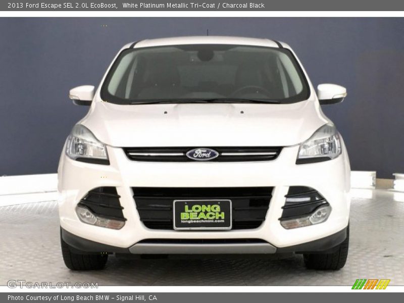 White Platinum Metallic Tri-Coat / Charcoal Black 2013 Ford Escape SEL 2.0L EcoBoost