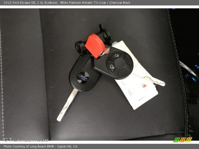 White Platinum Metallic Tri-Coat / Charcoal Black 2013 Ford Escape SEL 2.0L EcoBoost