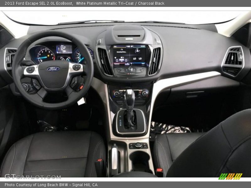 White Platinum Metallic Tri-Coat / Charcoal Black 2013 Ford Escape SEL 2.0L EcoBoost