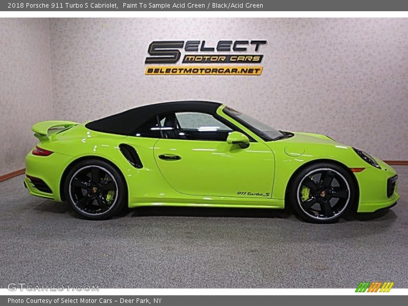 Paint To Sample Acid Green / Black/Acid Green 2018 Porsche 911 Turbo S Cabriolet