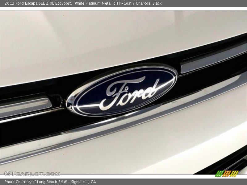 White Platinum Metallic Tri-Coat / Charcoal Black 2013 Ford Escape SEL 2.0L EcoBoost