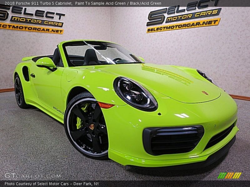  2018 911 Turbo S Cabriolet Paint To Sample Acid Green