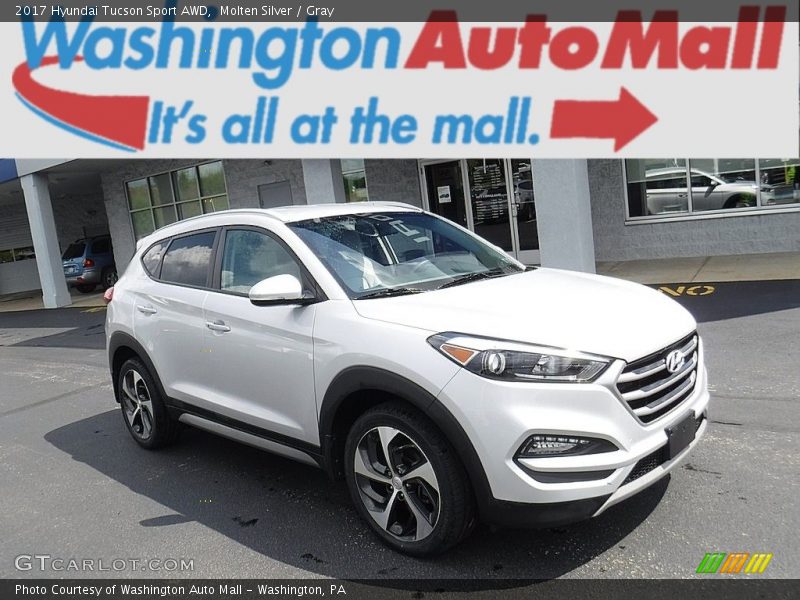 Molten Silver / Gray 2017 Hyundai Tucson Sport AWD