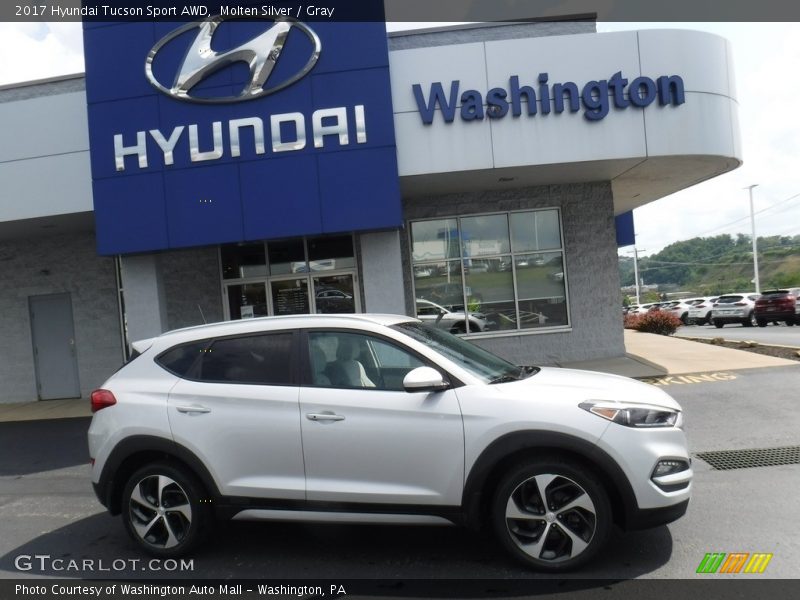 Molten Silver / Gray 2017 Hyundai Tucson Sport AWD