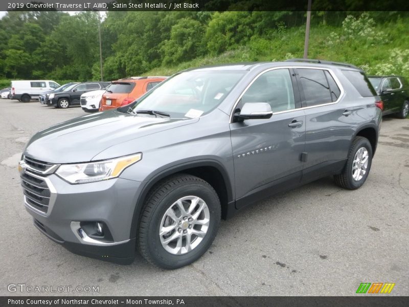 Satin Steel Metallic / Jet Black 2019 Chevrolet Traverse LT AWD