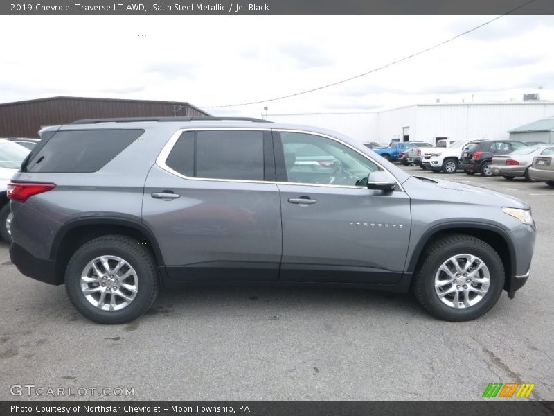 Satin Steel Metallic / Jet Black 2019 Chevrolet Traverse LT AWD