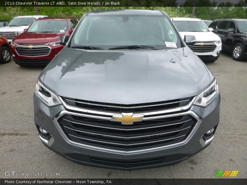 Satin Steel Metallic / Jet Black 2019 Chevrolet Traverse LT AWD