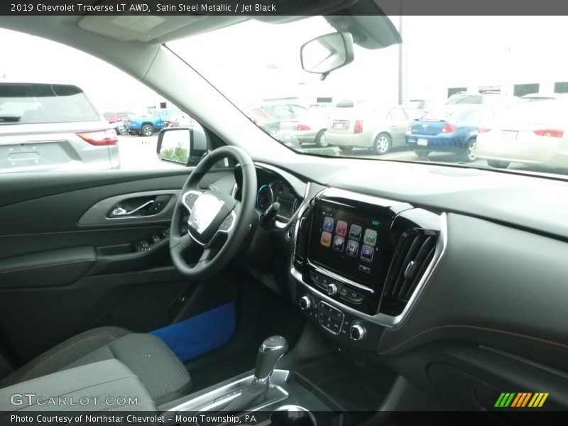 Satin Steel Metallic / Jet Black 2019 Chevrolet Traverse LT AWD