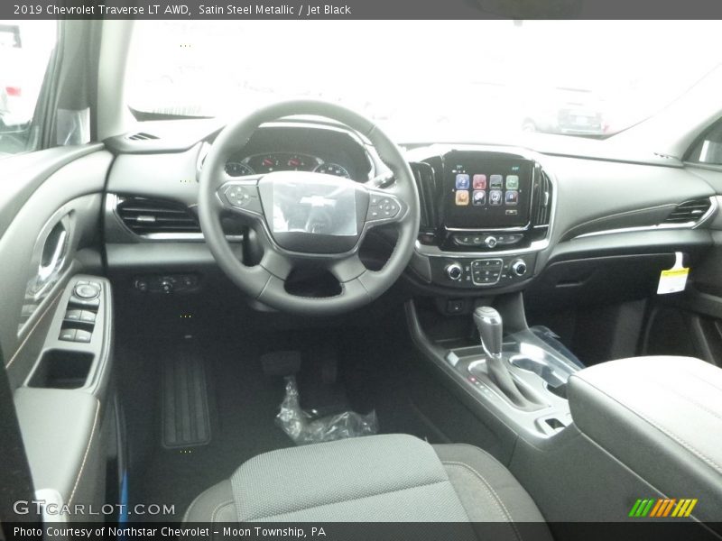Satin Steel Metallic / Jet Black 2019 Chevrolet Traverse LT AWD