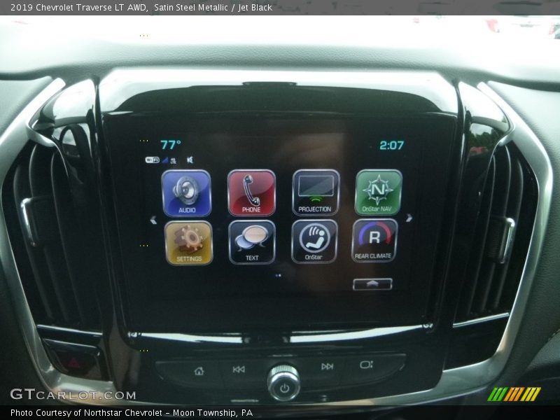 Satin Steel Metallic / Jet Black 2019 Chevrolet Traverse LT AWD