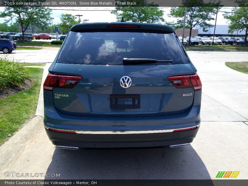 Stone Blue Metallic / Titan Black 2019 Volkswagen Tiguan SEL 4MOTION