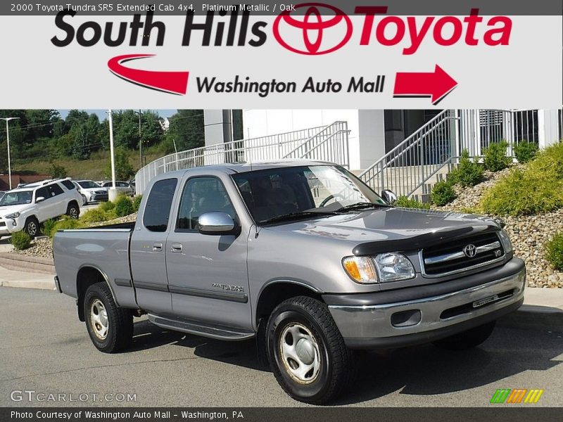 Platinum Metallic / Oak 2000 Toyota Tundra SR5 Extended Cab 4x4