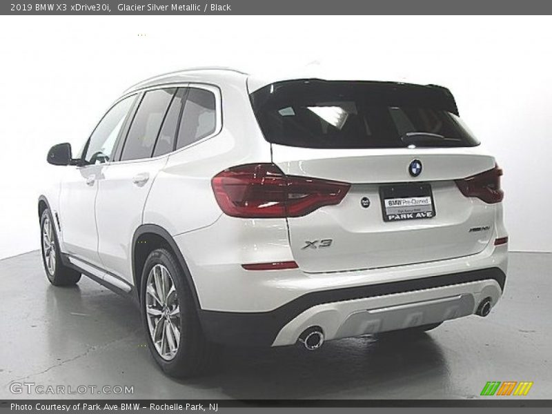 Glacier Silver Metallic / Black 2019 BMW X3 xDrive30i