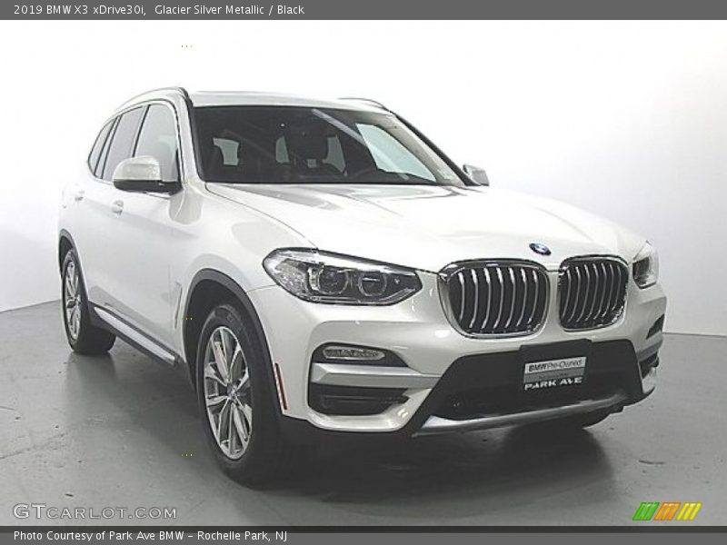 Glacier Silver Metallic / Black 2019 BMW X3 xDrive30i