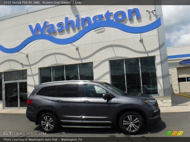 Modern Steel Metallic / Gray 2016 Honda Pilot EX AWD