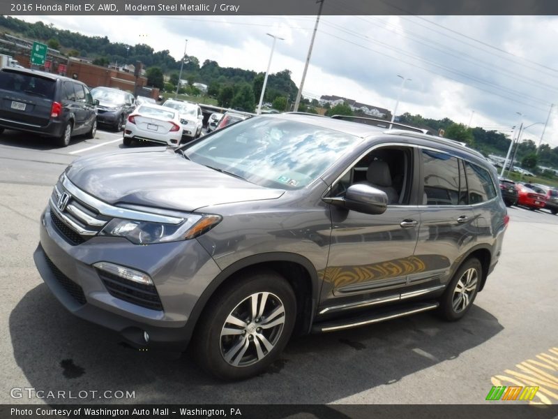 Modern Steel Metallic / Gray 2016 Honda Pilot EX AWD