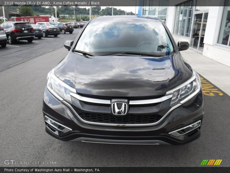 Kona Coffee Metallic / Black 2016 Honda CR-V EX AWD