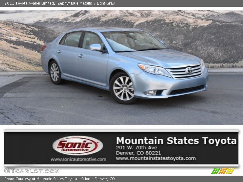 Zephyr Blue Metallic / Light Gray 2011 Toyota Avalon Limited
