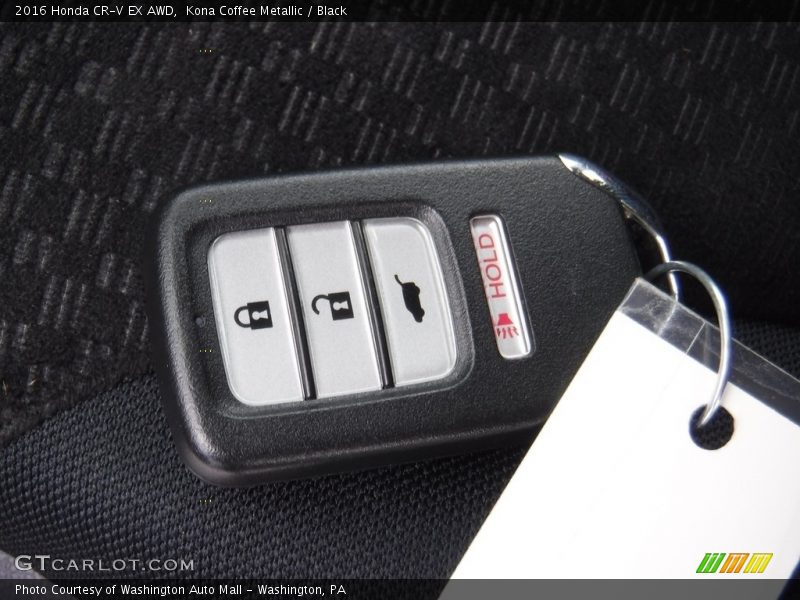 Kona Coffee Metallic / Black 2016 Honda CR-V EX AWD