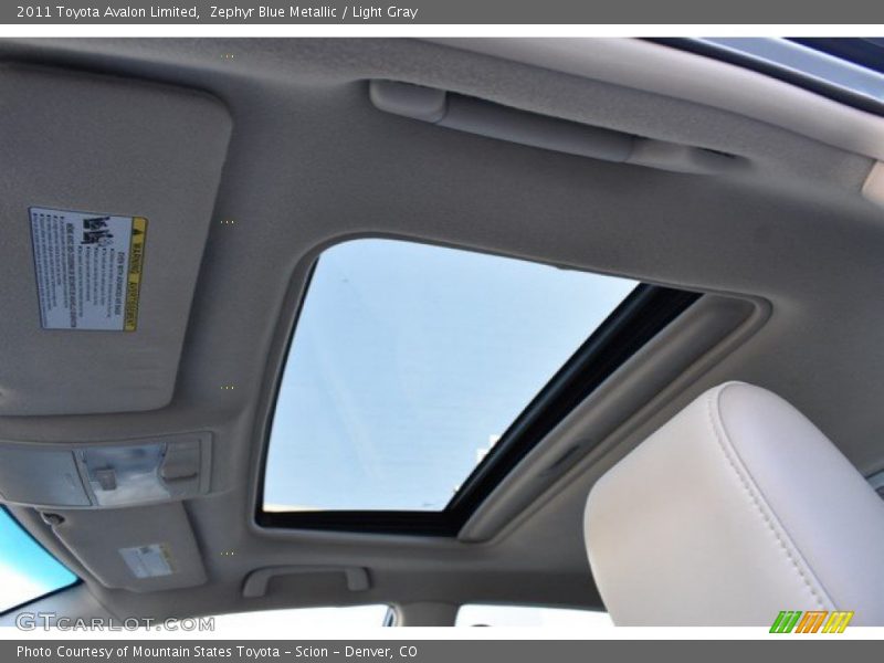 Zephyr Blue Metallic / Light Gray 2011 Toyota Avalon Limited