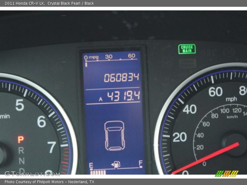Crystal Black Pearl / Black 2011 Honda CR-V LX