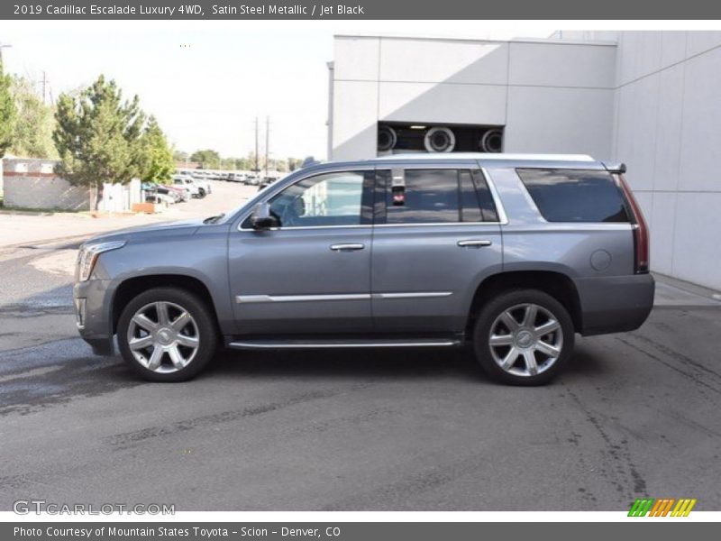 Satin Steel Metallic / Jet Black 2019 Cadillac Escalade Luxury 4WD