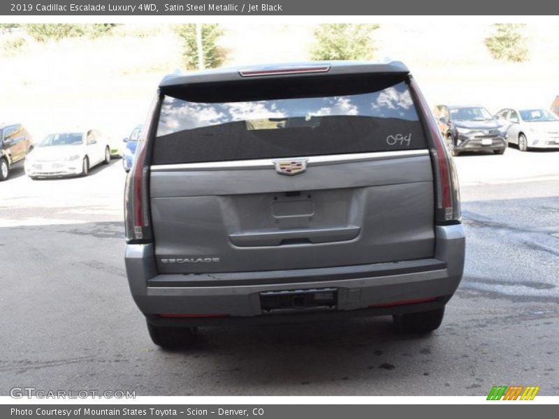 Satin Steel Metallic / Jet Black 2019 Cadillac Escalade Luxury 4WD