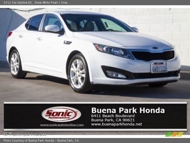 Snow White Pearl / Gray 2012 Kia Optima EX