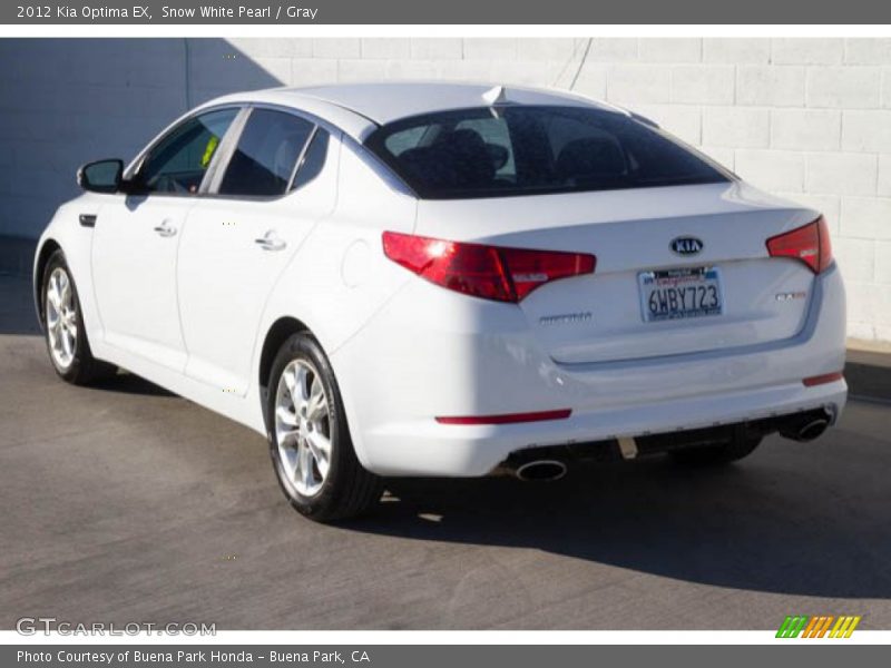 Snow White Pearl / Gray 2012 Kia Optima EX