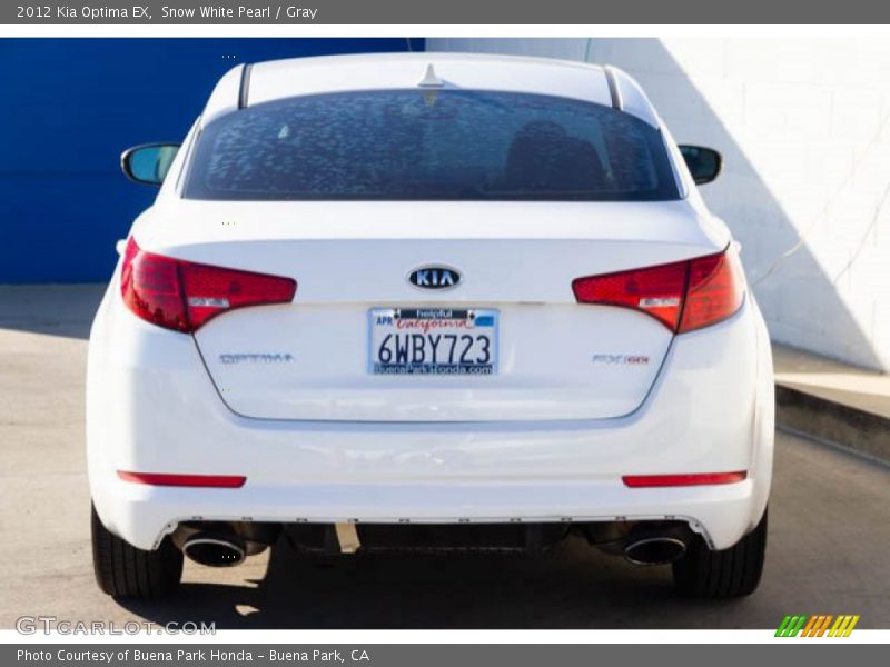 Snow White Pearl / Gray 2012 Kia Optima EX