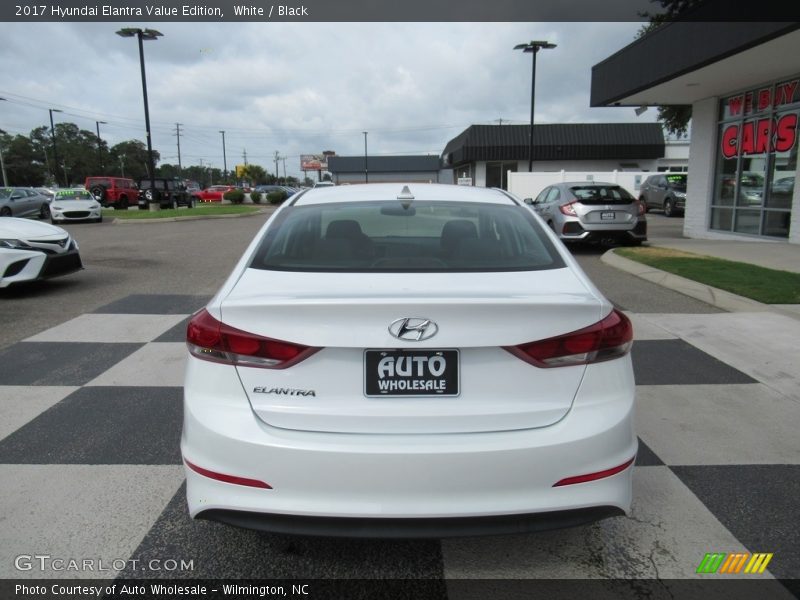 White / Black 2017 Hyundai Elantra Value Edition