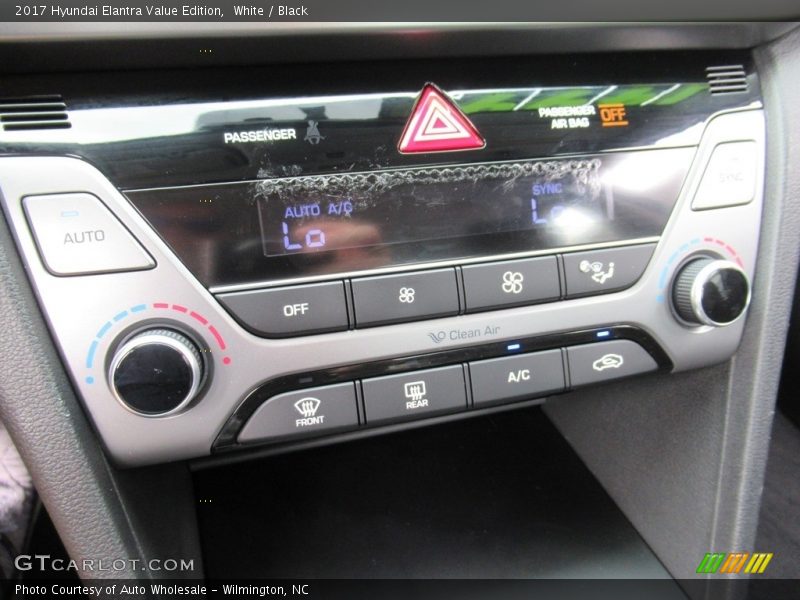 White / Black 2017 Hyundai Elantra Value Edition