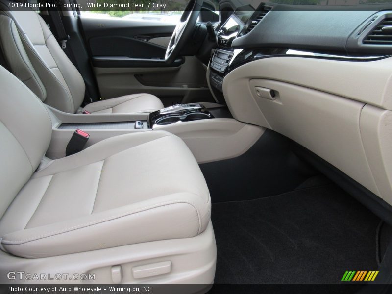White Diamond Pearl / Gray 2019 Honda Pilot Touring
