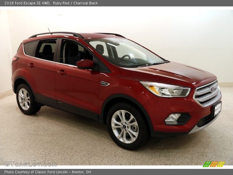 Ruby Red / Charcoal Black 2018 Ford Escape SE 4WD