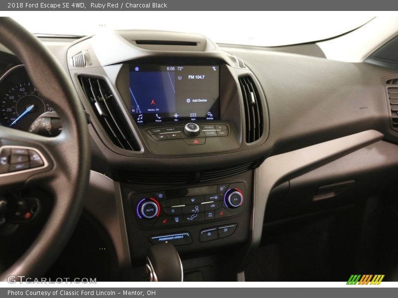 Ruby Red / Charcoal Black 2018 Ford Escape SE 4WD