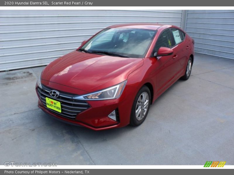 Scarlet Red Pearl / Gray 2020 Hyundai Elantra SEL