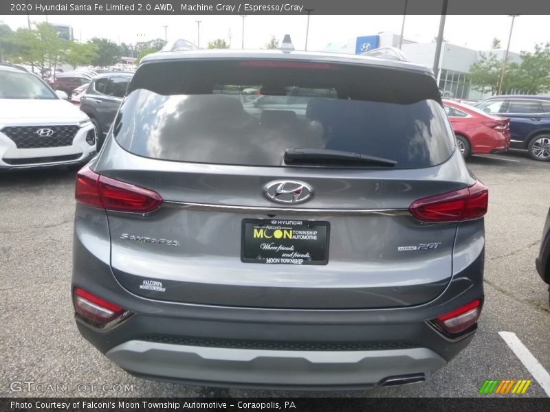 Machine Gray / Espresso/Gray 2020 Hyundai Santa Fe Limited 2.0 AWD