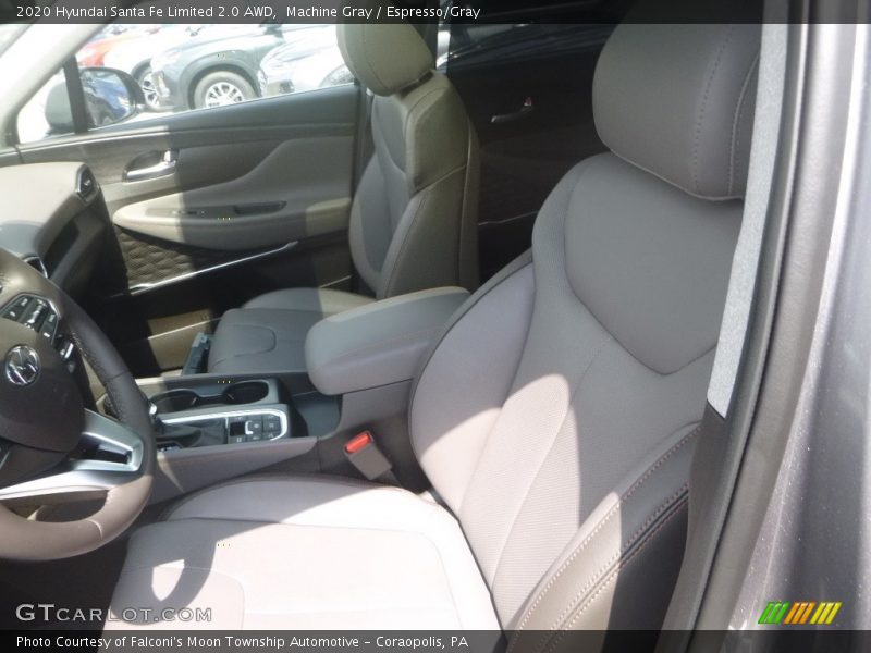 Machine Gray / Espresso/Gray 2020 Hyundai Santa Fe Limited 2.0 AWD