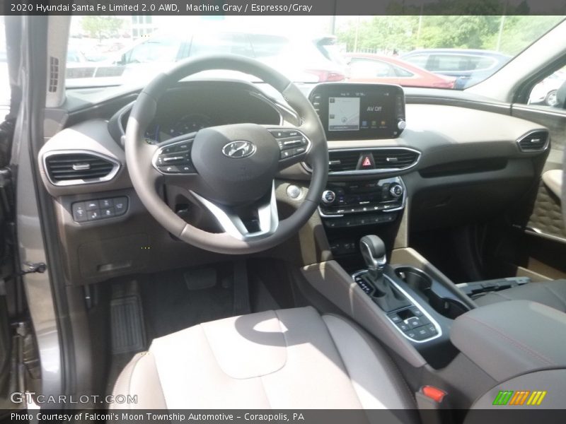 Machine Gray / Espresso/Gray 2020 Hyundai Santa Fe Limited 2.0 AWD
