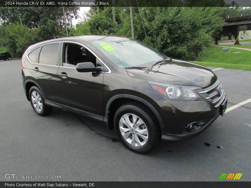 Kona Coffee Metallic / Black 2014 Honda CR-V EX AWD