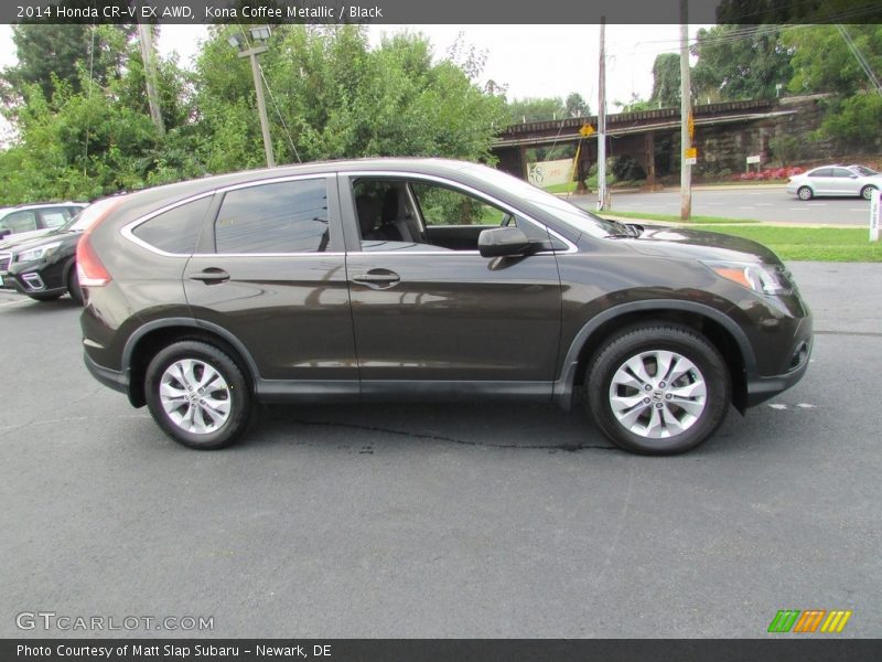 Kona Coffee Metallic / Black 2014 Honda CR-V EX AWD