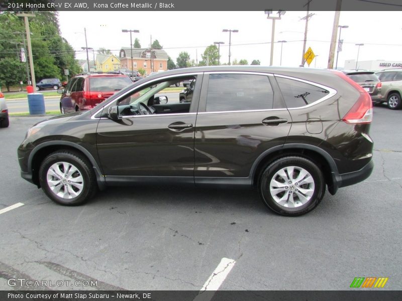 Kona Coffee Metallic / Black 2014 Honda CR-V EX AWD