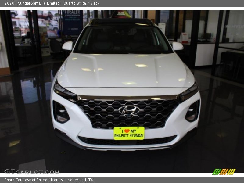 Quartz White / Black 2020 Hyundai Santa Fe Limited