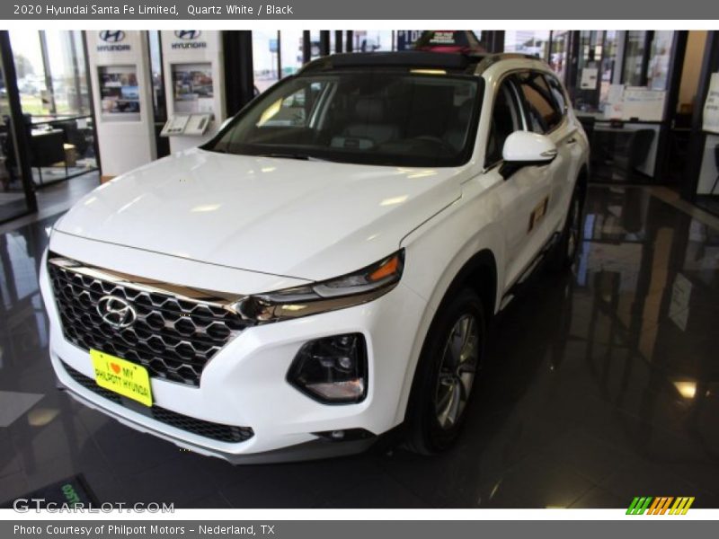 Quartz White / Black 2020 Hyundai Santa Fe Limited