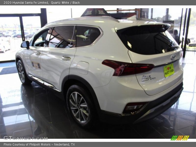 Quartz White / Black 2020 Hyundai Santa Fe Limited