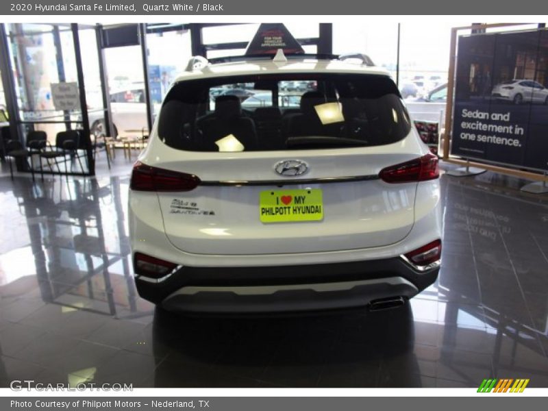 Quartz White / Black 2020 Hyundai Santa Fe Limited