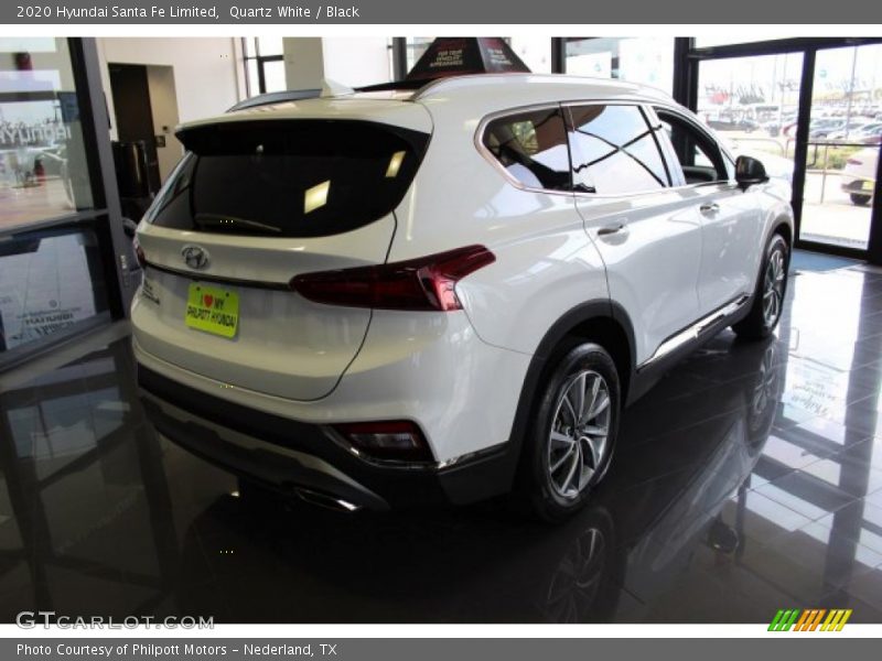 Quartz White / Black 2020 Hyundai Santa Fe Limited